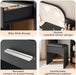 Black 26Inch Vanity Desk With Illumination LEDLighting
