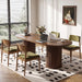 71” Oval Dining Table for 6-8 with Storage, Fluted Base, Walnut