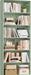6 Tier Tall Bookshelf and Bookcase with Open Display Shelves, Green