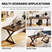 Solid Wood Desk 47 Inch for Home Office with Natural Live Edge