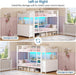 Twin Over Twin Metal Bunk Bed IntegratedStorageDrawers