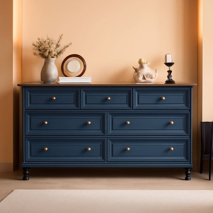 FiftyFourInch Industrial Rustic Oakwood Dresser With Drawers FiftyFourInch Industrial Rustic Oakwood Dresser With Drawers
