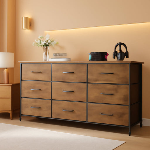 FiftyFourInch Rustic Brown Dresser TV Console Cabinet