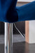 Breni Velvet Diamond Tufted Swivel Adjustable Height Barstools, Set of 2, Blue