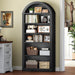 Arched Bookshelf, 75.8" Tall Arch Bookcase with Storage