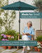 6 Ft Outdoor Patio Umbrella, Easy Open/Close Crank and Push Button Tilt Adjustment - Dark Teal Market Umbrellas