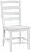 Dining Chairs Set of 2, Dining Chairs with Solid Wood Legs and Footrest, High Ladder Back Farmhouse Dining Chairs, Wooden Dining Room Chairs, White