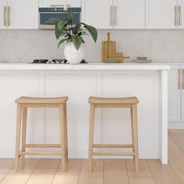 Smythe Bar Stool, Counter Height, Set of 2, Blonde | Minimalist Design, Low-Voc Finishes, Easy Assembly, Smart Style