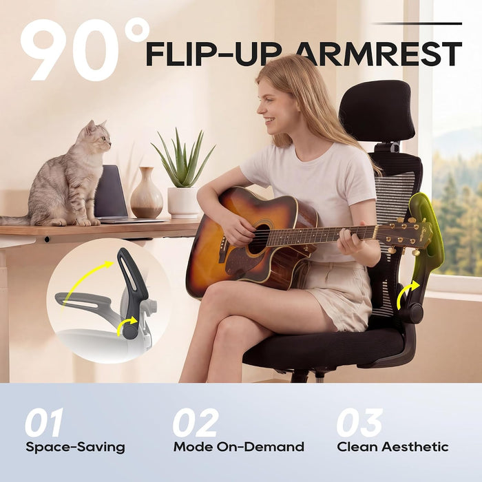 Ergonomic Office Chair for Lower Back Relief, 4-Way Lumbar, 330 LBS