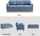 80 Inches Brilliant SkyBlue Chenille Sofa Reinforced