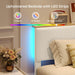 Full Bed Frame with Adjustable Headboard & LED, Upholstered, Beige