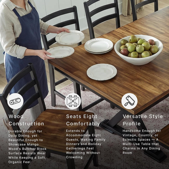 Signature Design by Ashley Wildenauer Extendable Dining Table, Farmhouse