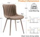 Dining Chairs Set of 2 Mid-Century Modern Kitchen Chairs Khaki