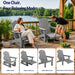 Adirondack Glider Chairs Set of 2,With Retractable Ottoman,Adjustable Back
