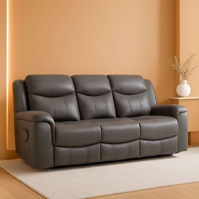 Coaster Home Furnishings - Conrad - Fabric - Upholstered Motion Reclining Sofa with Power Outlet, Padded Headrests and Wall Hugger Design - Living Room - Grey - 650354