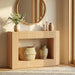 Modern Console Table, 47.2'' Entryway Table with Storage, Fluted Couch Table behind Sofa, for Entrance, Foyer, Living Room, Bedroom, Dining Room, Natural CTNA2501