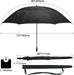 80 Inch Huge Large Oversize Golf Umbrella Double Canopy Vented Windproof Stick Umbrellas, 6.6 Ft Heavy Duty Outdoor Doorman Umbrella Family Umbrella