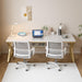 71-Inch Extra Long Desk with Storage Shelf, Gold