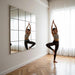 Home Gym Mirror Tiles 11'' X 11'' X 8PCS Full Body Mirror Full Length & Wall Mounted Mirrors Decorative for Home Gym, Door, Bedroom & Bathroom