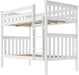White Twin Over Twin Bunk Bed CraftedFromSolidNewZealandPine