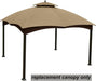 Outdoor Replacement Canopy Top Double Tier Gazebo Roof Cover for Lowe'S Allen Roth 10X12 Gazebo #GF-12S004B-1 (Khaki)