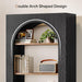Tribesigns 5-Tier Black Bookshelf, 70.87-Inch Tall Arched Bookcase with Storage, Modern Arch Book Shelf Storage Organizer for Living Room, Home Office