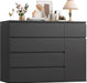 Black Dresser, Dresser for Bedroom, Wide Chest of Drawers