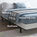 3 Inch Box Spring Queen, Low Profile Box Spring Queen Size, Metal Bed Base,Heavy Duty Mattress Foundation, Non-Slip,Easy Assembly