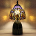 Tiffany Stained Glass Mushroom Table Lamp 12.5 Inch -Purple Jewelry