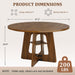 ContemporarySolidWood 47InchRoundDiningTable ForSix