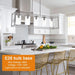 Brushed Nickel Five Light Linear Pendant Luminaire