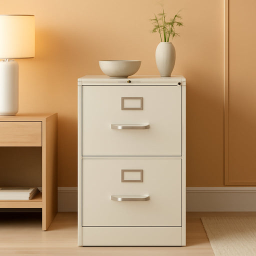 Two-Drawer Filing Cabinet- 510 Series Full Suspension Letter File Cabinet, 29 by 15-Inch, Putty (H512)