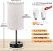 Table Lamp for Bedroom Set of 2, Bedside Small Lamps with 3 Way Dimmable Rocker Switch and AC Outlet, Nightstand Desk Lamp with Flaxen Fabric Shade Black Base for Living Room Home Decor Lights