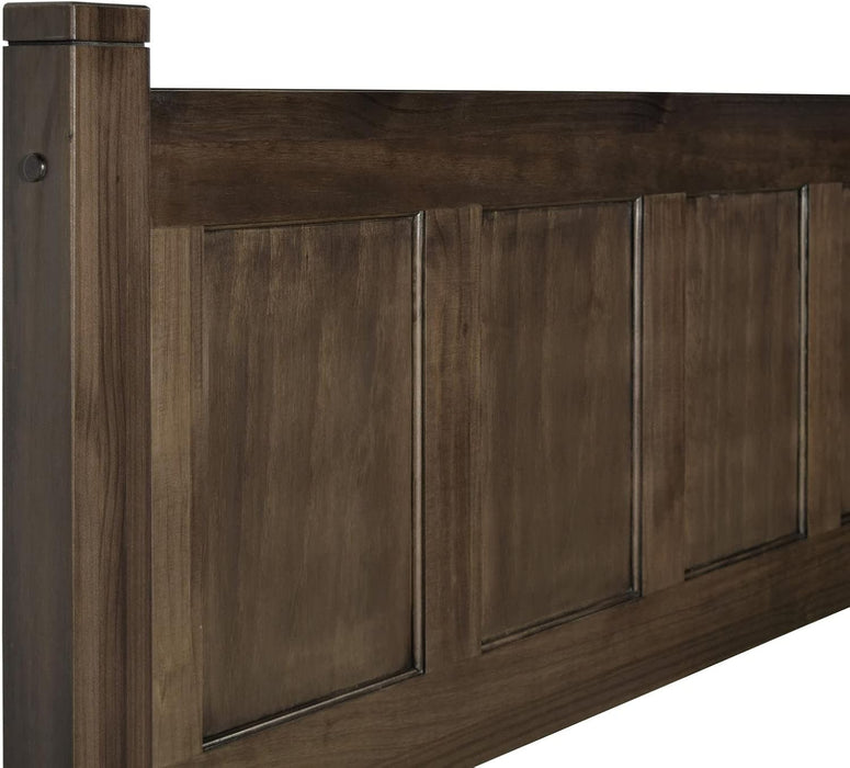 Shaker Solid Wood Panel Platform Bed, Queen Size, Expresso