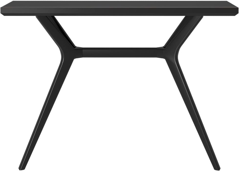 Verso Console Table, 46 Inch Solid Wood Modern Sofa Table, Narrow Entryway Table for Hallway, behind the Couch, Living Room, Foyer, Black