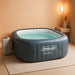 Hawaii Airjet Large Square 4 to 6 Person Inflatable Hot Tub Portable Outdoor Spa with 140 Airjets and Energysense Cover, Grey