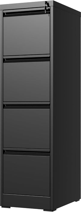 4 Drawer File Cabinet, Lockable Metal Vertical File Cabinet for Home Office