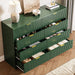 55" Wide Fluted 8-Drawer Double Dresser for Bedroom, Green