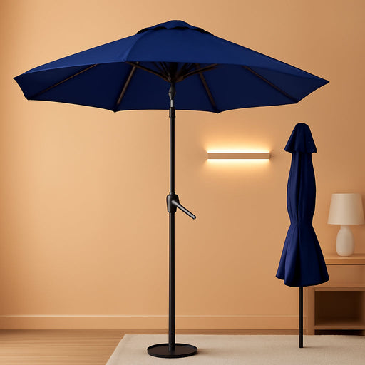 10FT Patio Umbrella, Outdoor Umbrella with Push Button Tilt and Crank, 8 Sturdy Ribs, UV Protection & Waterproof Market Umbrella for Pool, Backyard, Beach,Deck