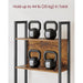 5-Tier Bookshelf, Book Shelf, Industrial Bookcase, with Steel Frame, for Living Room, Home Office, Bedroom, 9.4 X 24.4 X 65 Inches, Rustic Brown and Black ULLS025B01