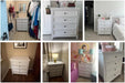 White Dresser for Bedroom,4 Chest of Drawers Dresser,Tall Nightstand Modern Clothes Organizer Cabinet for Bedroom,Closets,Hallway