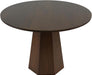 39” round Solid Wood Dining Table for 4-5 People, Modern Pedestal Small Kitchen Table Circle Tabletop with Walnut Wood Grain Finish, Saving Space, Walnut