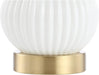 TwentyInch Shimmering White Brushed Brass Table Lamp