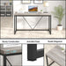 Modern Home Office Desk, Industrial Vintage Computer Desk, Rustic Wood and Metal Study Writing Table, Simple Work Gaming PC Desks for Bedroom Living Room, Light Grey 53 Inch