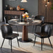 Upholstered Faux Leather Dining Chairs Set of 4, Black