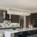 Rectangular Crystal Chandelier 47 Inch Pendant Chrome