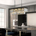 Black Crystal Chandelier Rectangular 33.5 Inch Dining