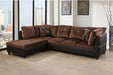 2-Piece L-Shape Microfiber Sofa Set with Chaise