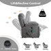 Large Power Lift Recliner Chair with Massage and Heat for Elderly, Overstuffed Wide Recliners with 2 Cup Holders, Side Pocket and USB Port, Dark Gray