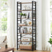 84 Inch Tall IndustrialGrade Bookcase Rustic Brown